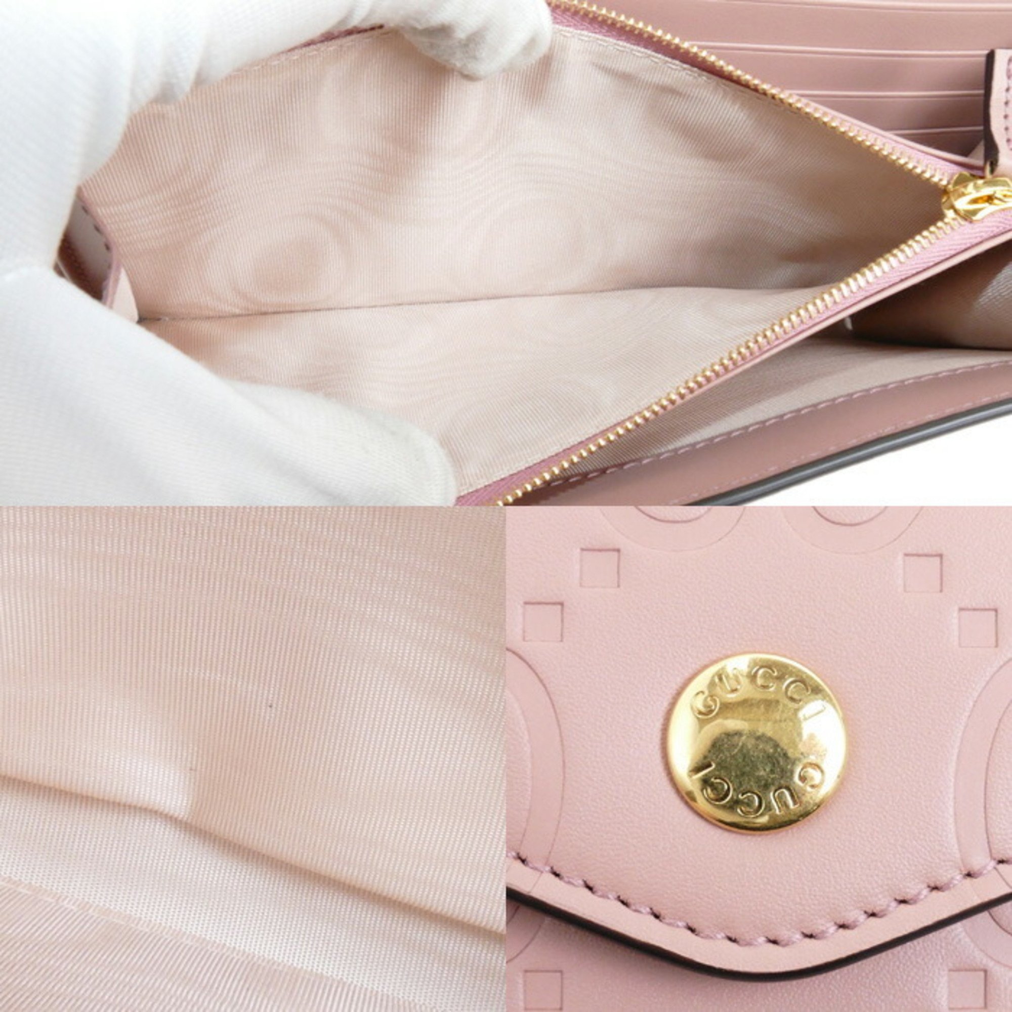 GUCCI GG Continental Long Wallet Rose Beige 772791 AAC1Q 5820 Women's