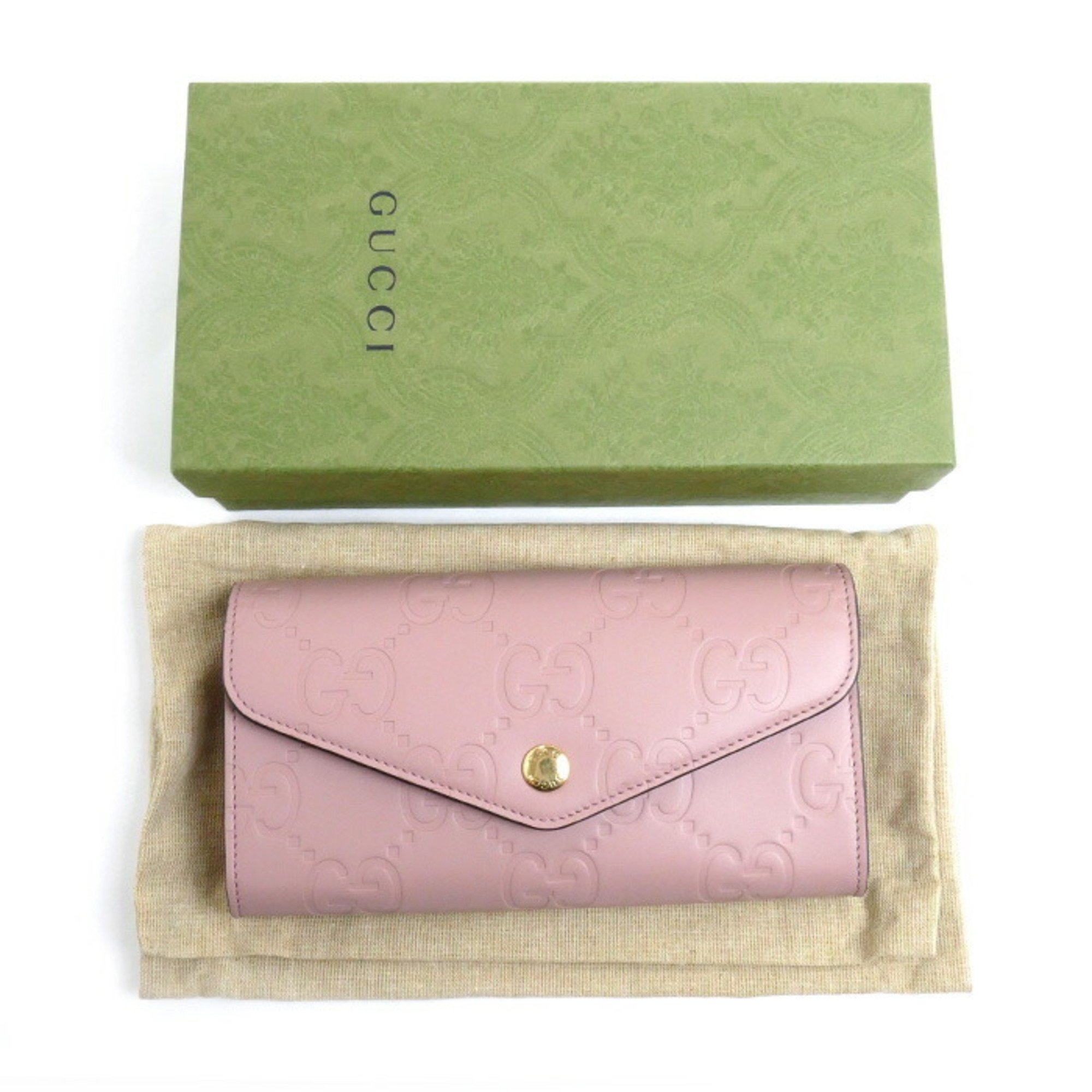 GUCCI GG Continental Long Wallet Rose Beige 772791 AAC1Q 5820 Women's