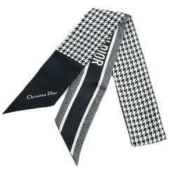 Christian Dior 30 Montaigne Mitzah Scarf Muffler Black White 15MON106I601_C089 Houndstooth Women's