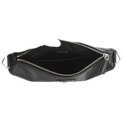 PRADA Triangle Shoulder Bag Leather Black 2VH155 Silver Hardware