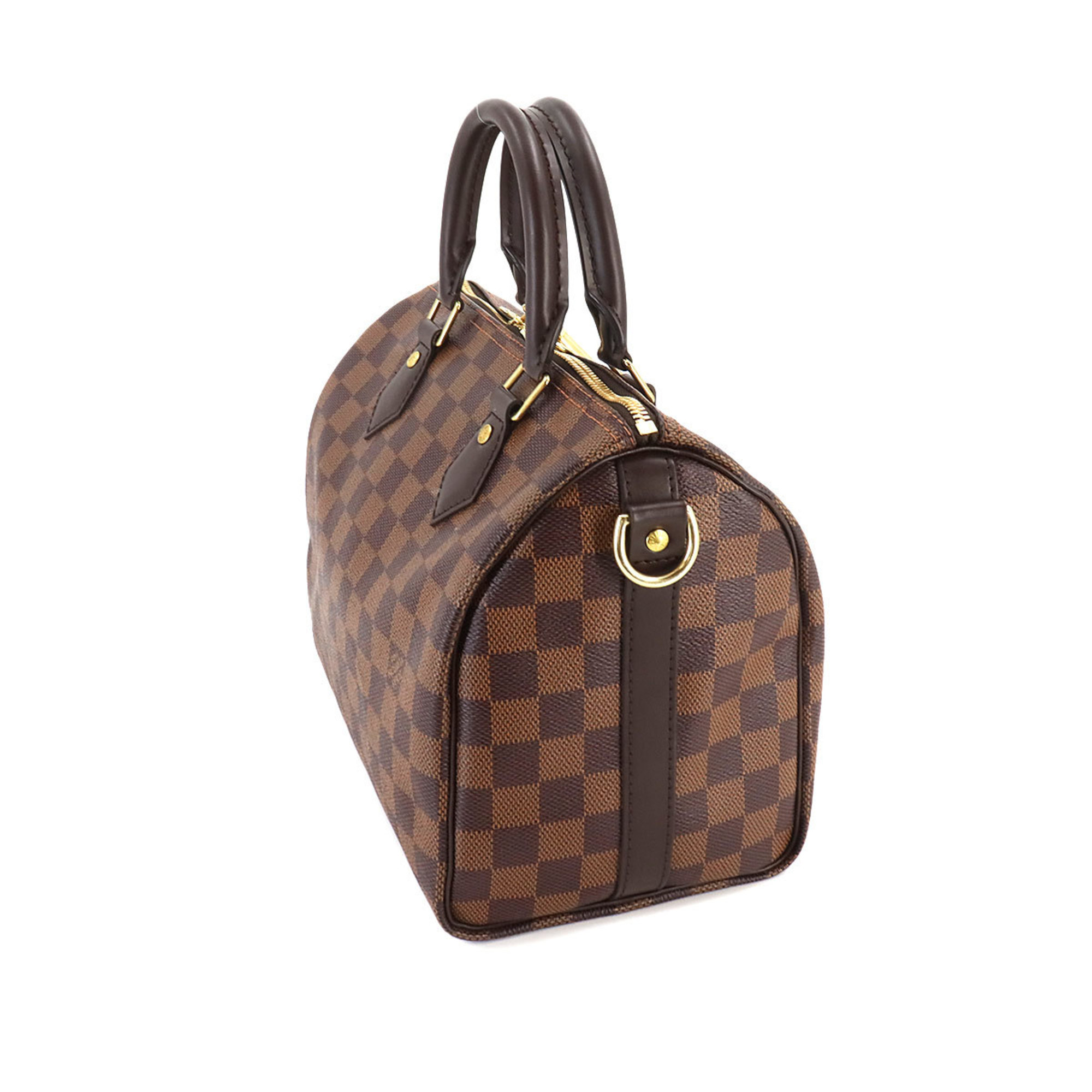 Louis Vuitton Damier Speedy Bandouliere 25 2way Hand Shoulder Bag Ebene N41368