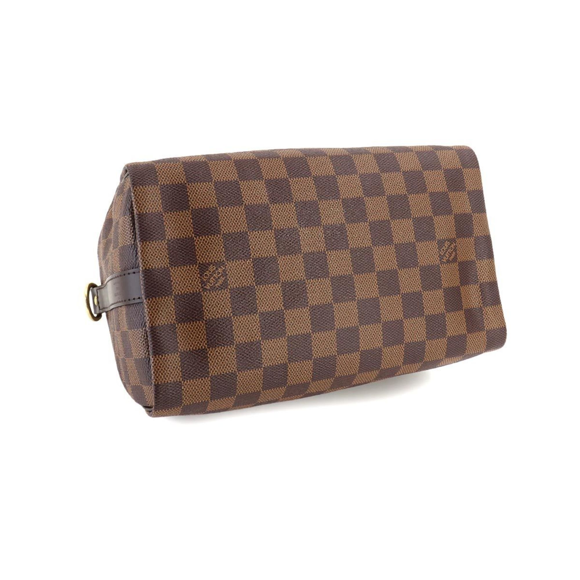 Louis Vuitton Damier Speedy Bandouliere 25 2way Hand Shoulder Bag Ebene N41368