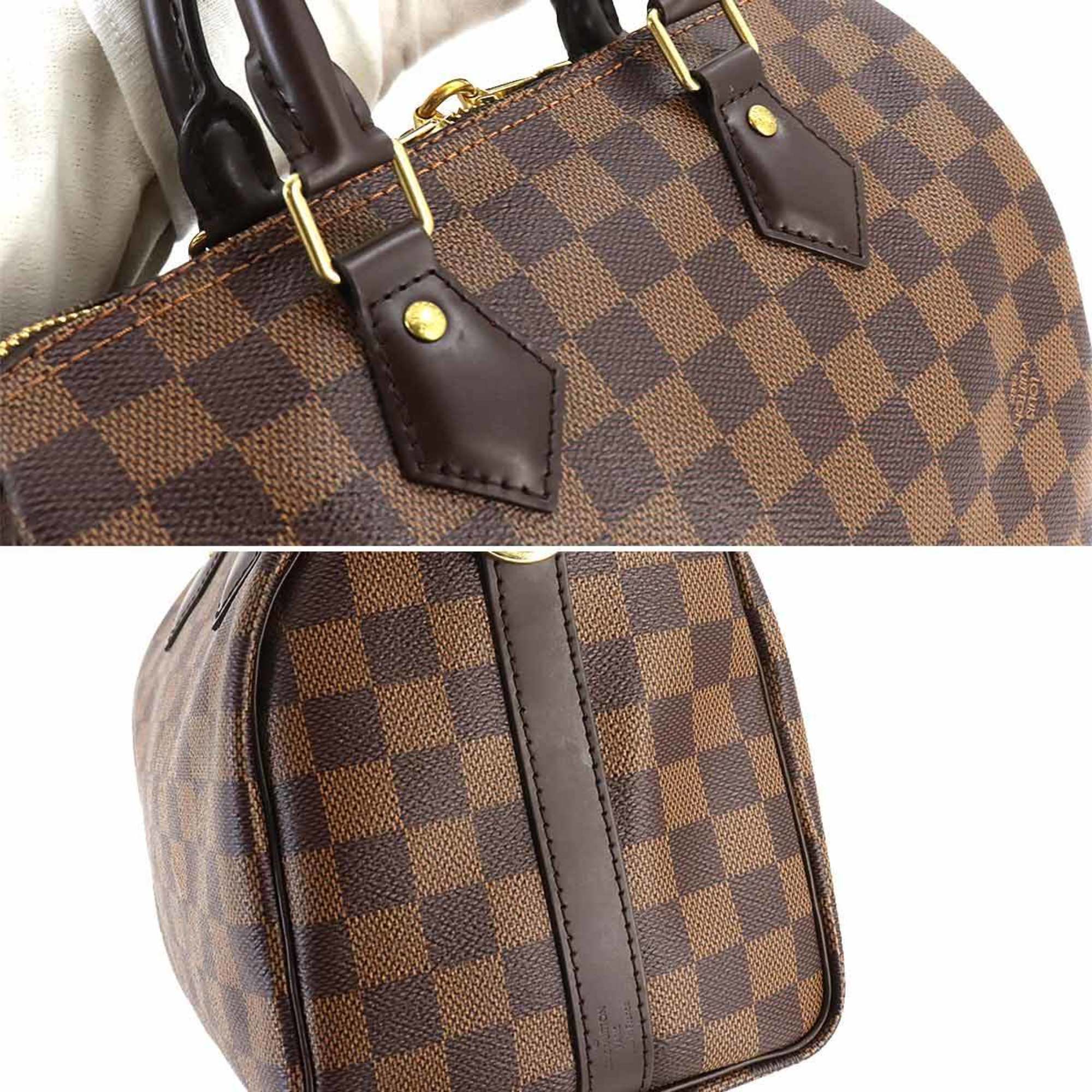 Louis Vuitton Damier Speedy Bandouliere 25 2way Hand Shoulder Bag Ebene N41368