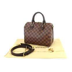 Louis Vuitton Damier Speedy Bandouliere 25 2way Hand Shoulder Bag Ebene N41368