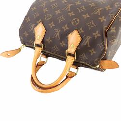 Louis Vuitton Monogram Speedy 25 Handbag Brown M41109 Gold Hardware