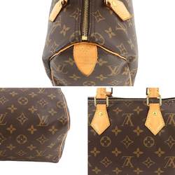 Louis Vuitton Monogram Speedy 25 Handbag Brown M41109 Gold Hardware