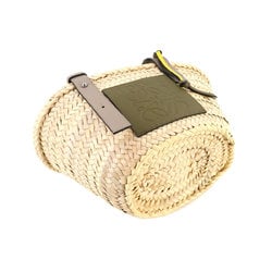 LOEWE Basket Bag Small Raffia Leather Natural Olive Sand A223S93X21