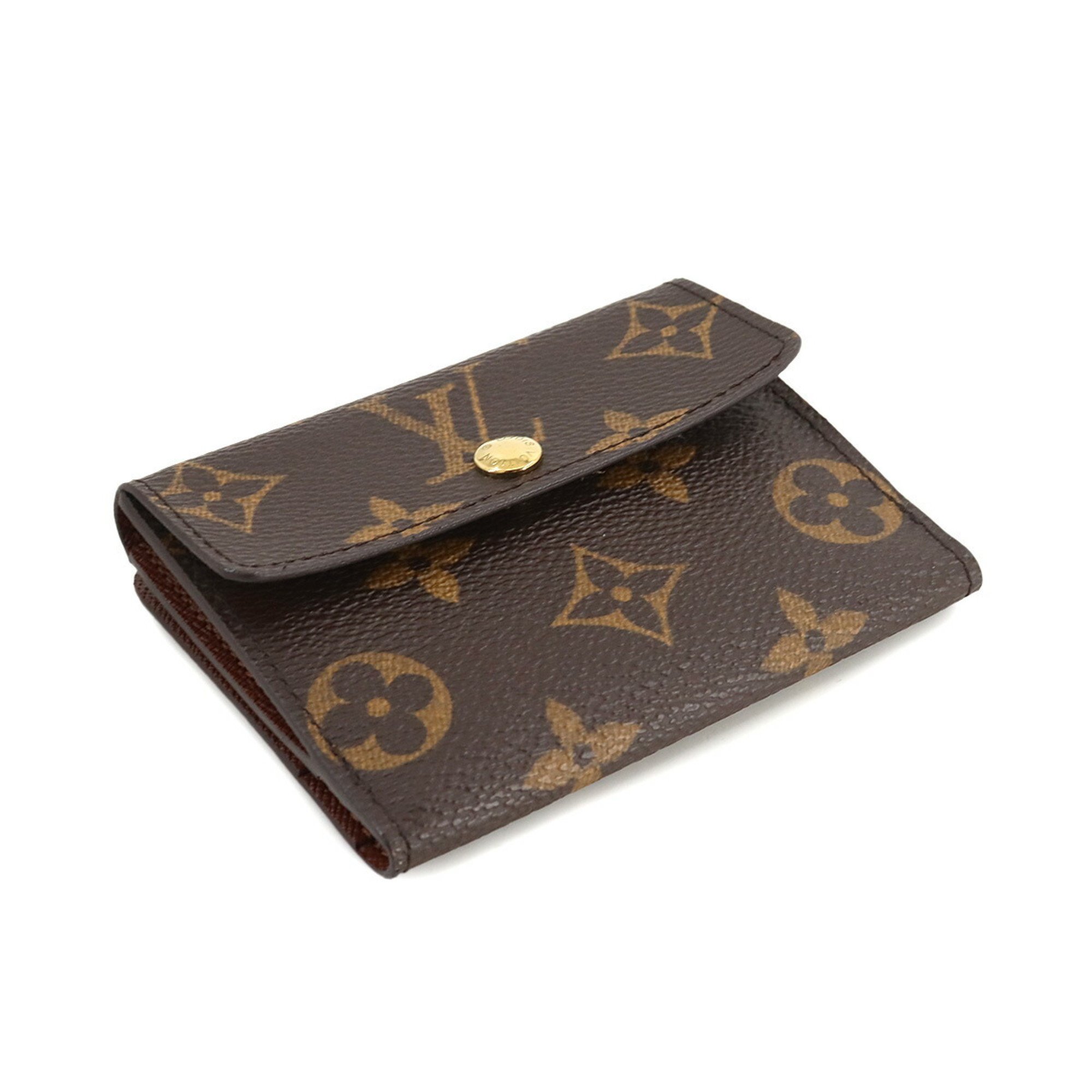 Louis Vuitton LOUIS VUITTON Monogram Ludlow Wallet/Coin Case Coin Purse Brown M61927 Gold Hardware