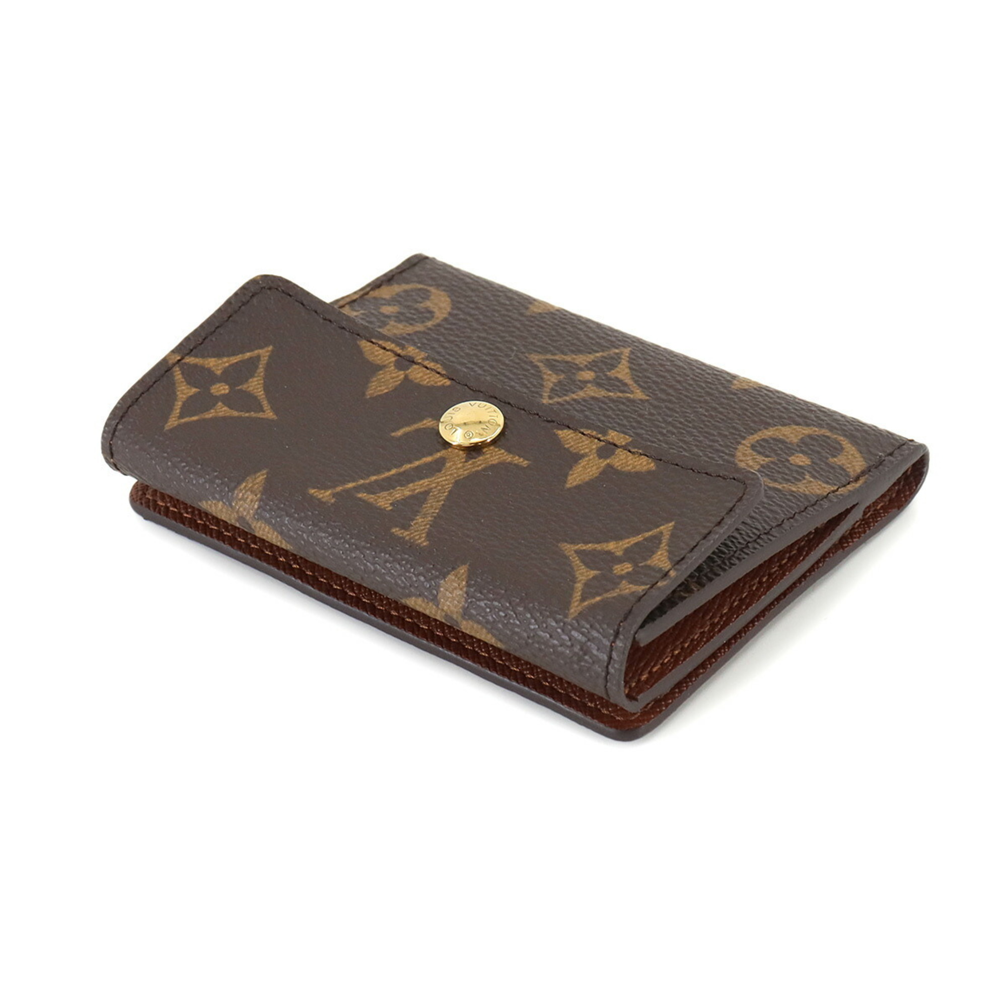 Louis Vuitton LOUIS VUITTON Monogram Ludlow Wallet/Coin Case Coin Purse Brown M61927 Gold Hardware