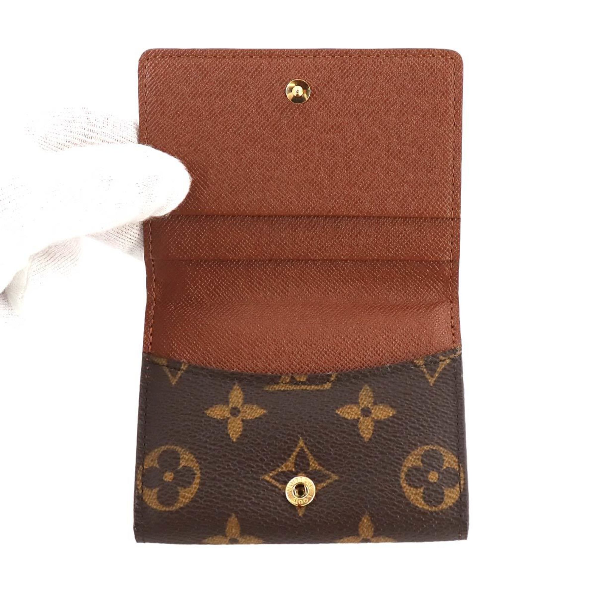 Louis Vuitton LOUIS VUITTON Monogram Ludlow Wallet/Coin Case Coin Purse Brown M61927 Gold Hardware