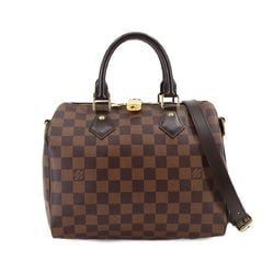 Louis Vuitton Damier Speedy Bandouliere 25 2way Hand Shoulder Bag Ebene N41368