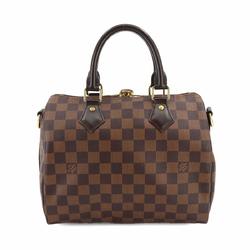 Louis Vuitton Damier Speedy Bandouliere 25 2way Hand Shoulder Bag Ebene N41368