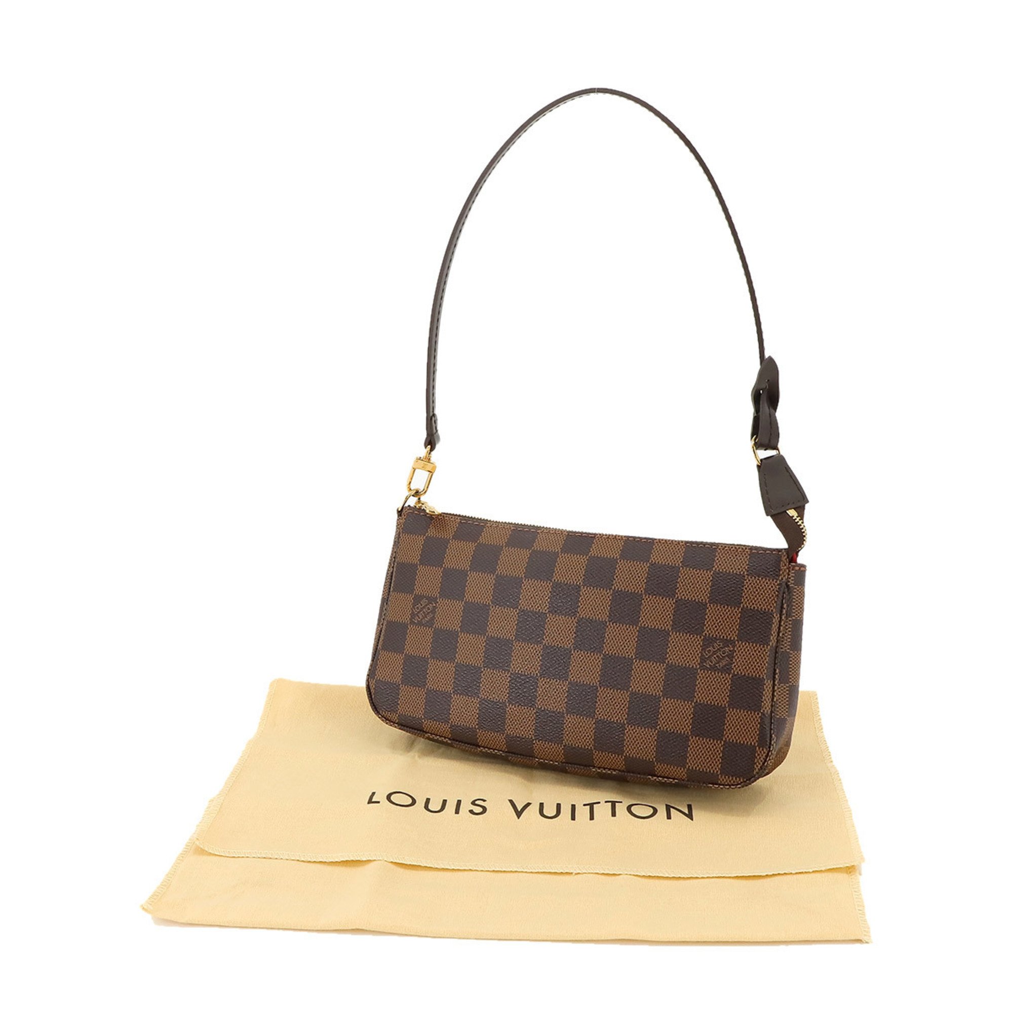 Louis Vuitton LOUIS VUITTON Damier Pochette Accessoires Handbag Ebene N41206 Accessories