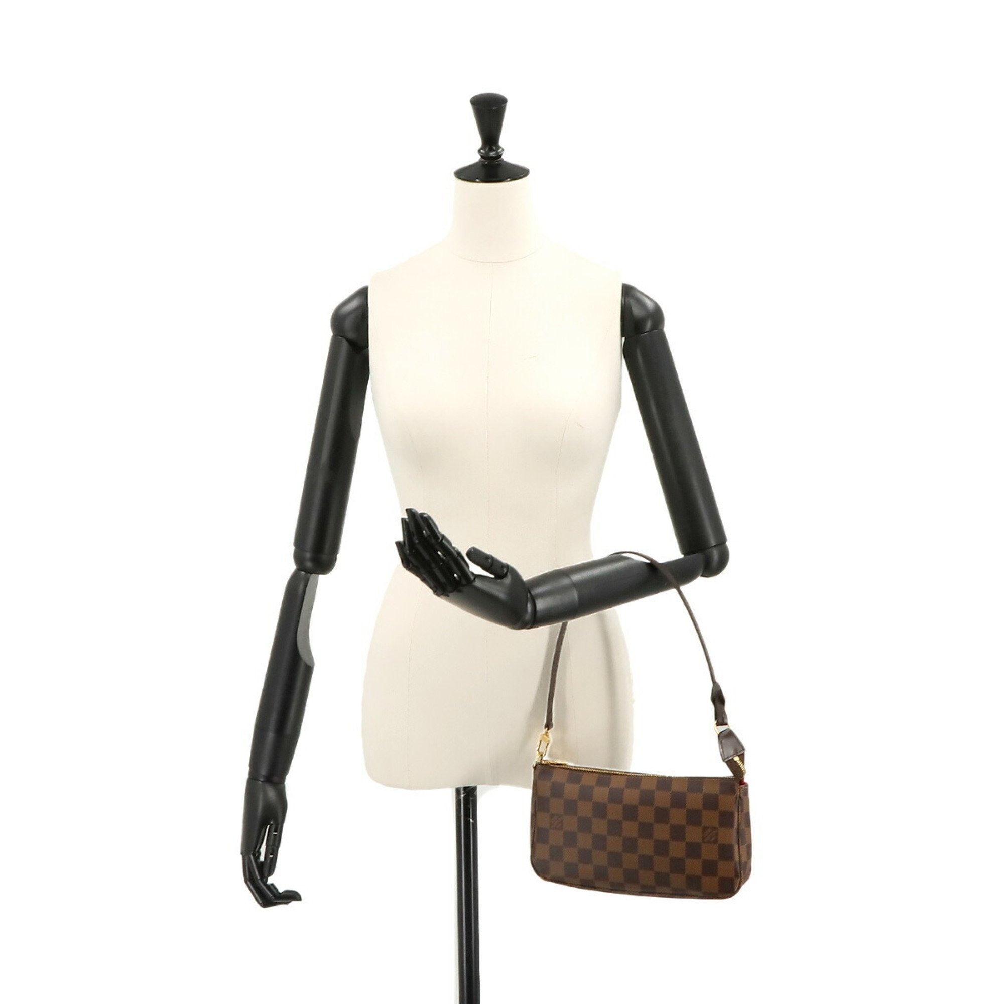 Louis Vuitton LOUIS VUITTON Damier Pochette Accessoires Handbag Ebene N41206 Accessories