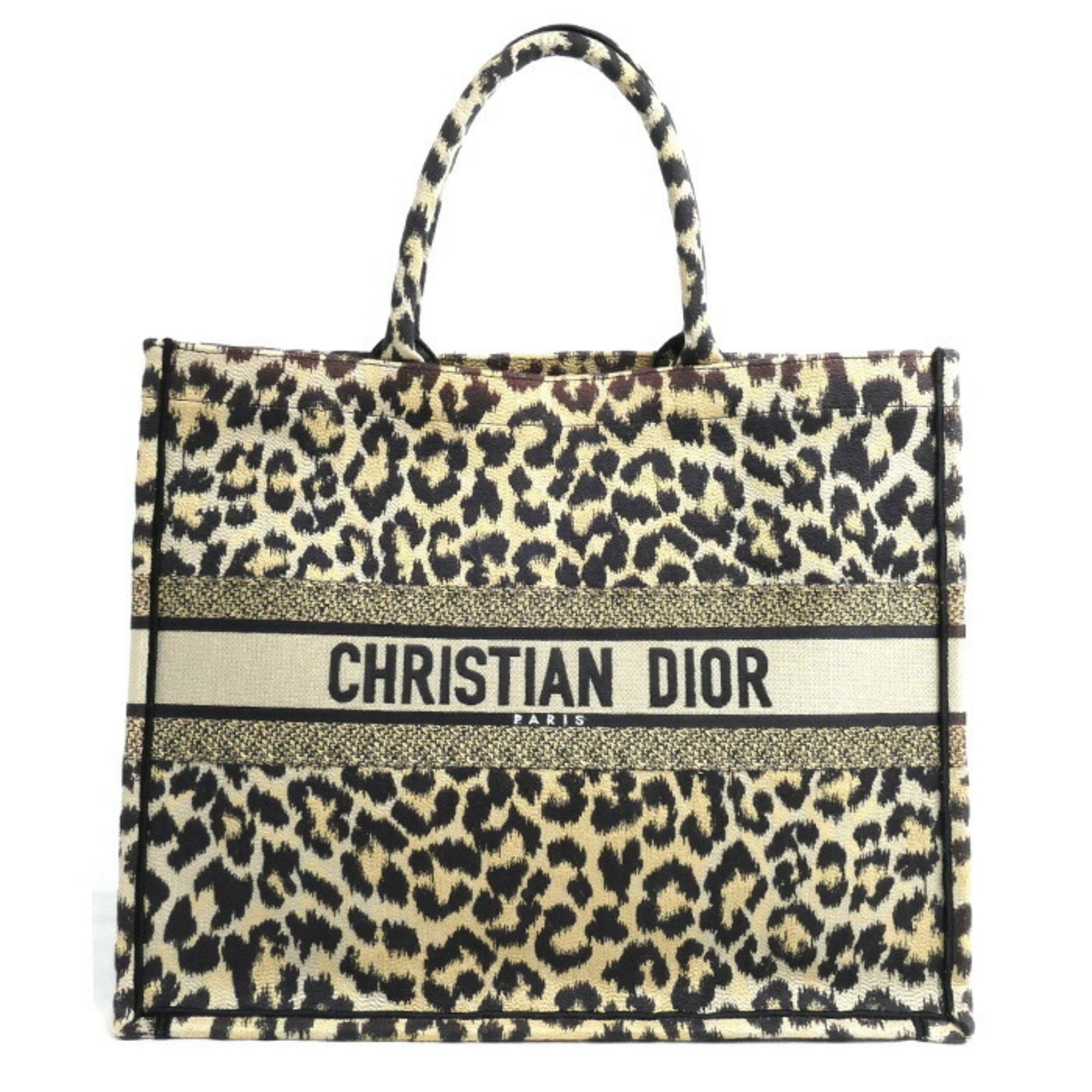 Christian Dior Dior Book Tote Large Leopard Bag for Women