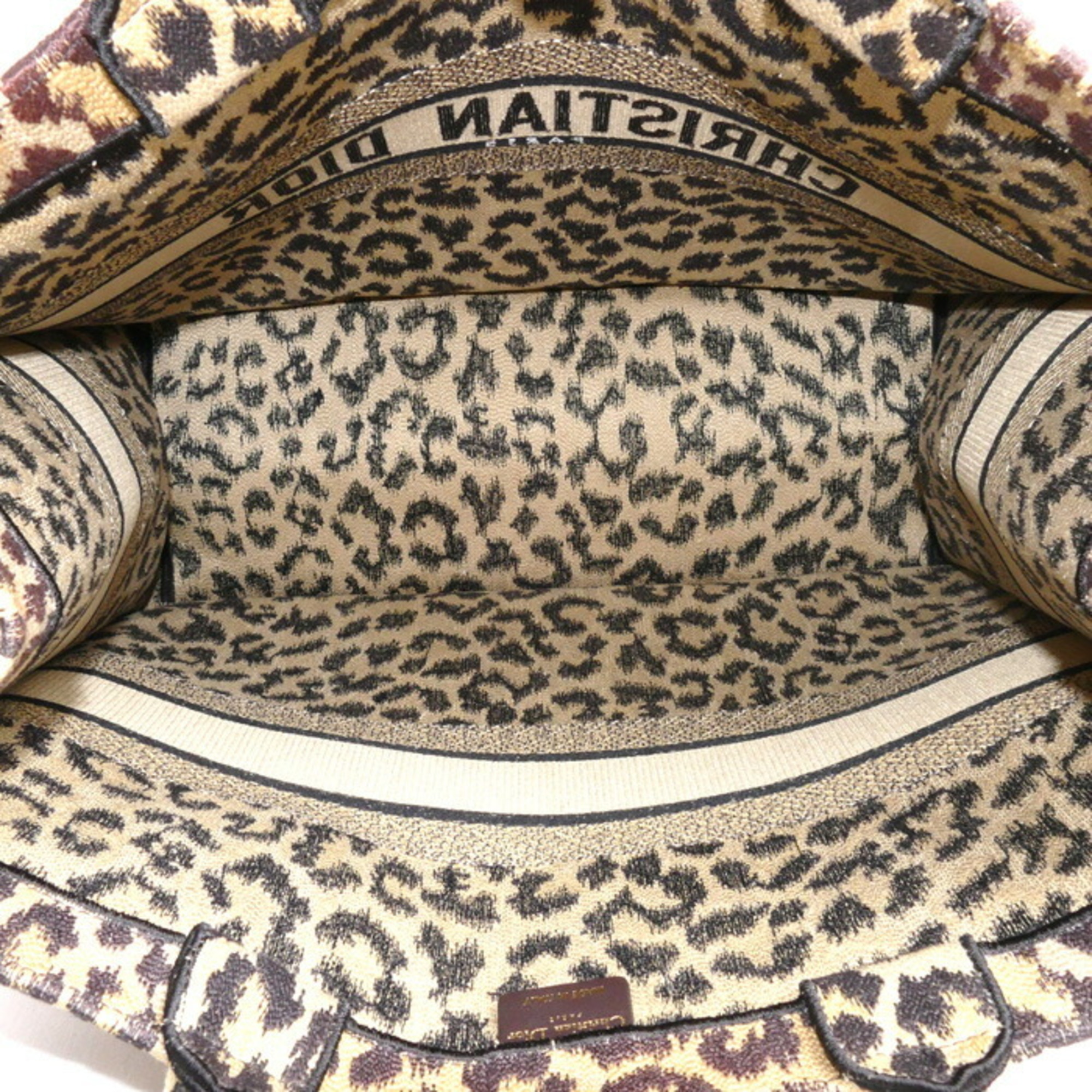 Christian Dior Dior Book Tote Large Leopard Bag for Women