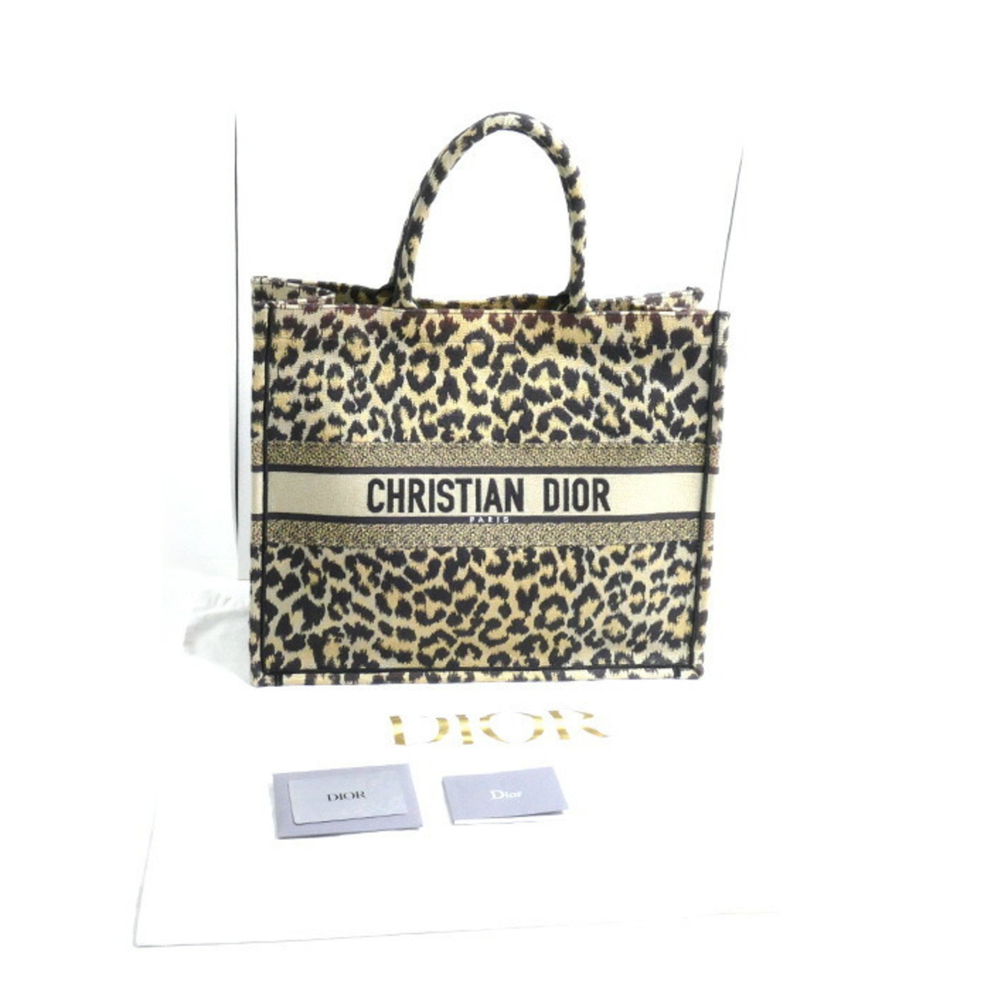 Christian Dior Dior Book Tote Large Leopard Bag for Women