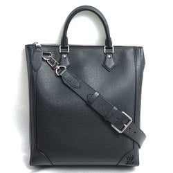 LOUIS VUITTON Louis Vuitton Vertical Tote 2-Way Shoulder Bag Taiga Black M30811 IC Chip Men's