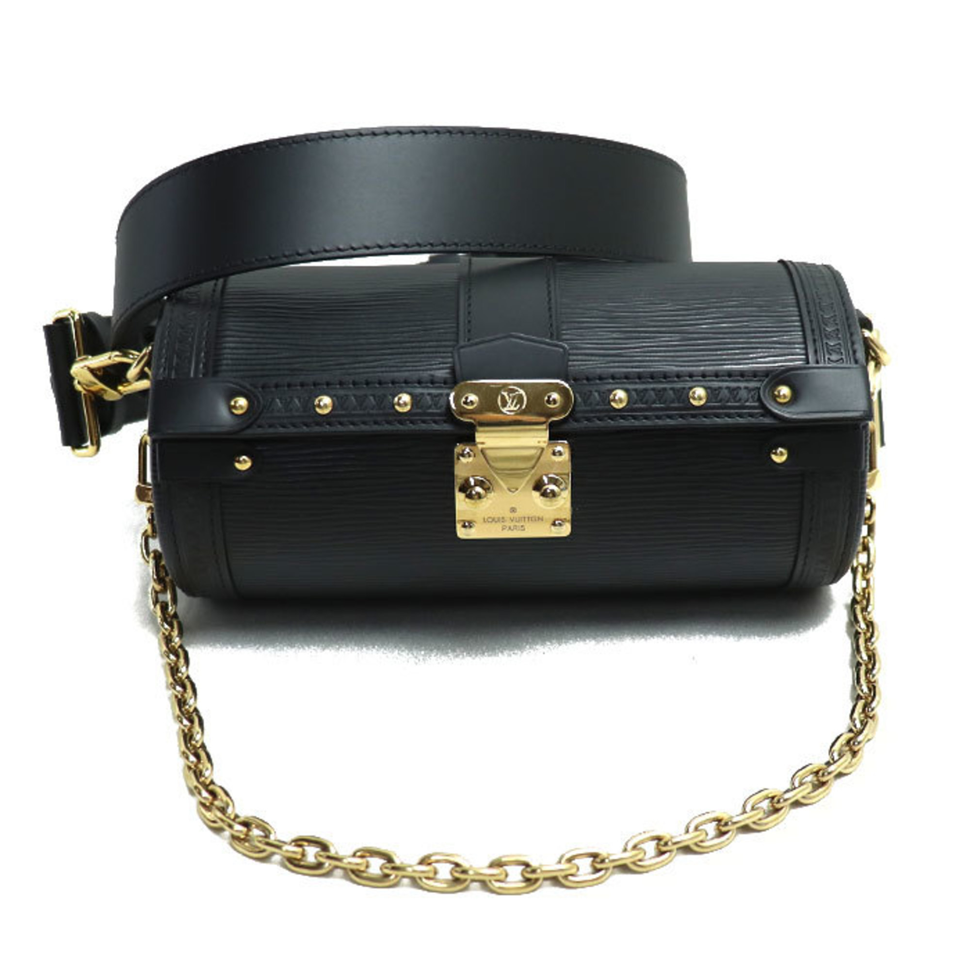 LOUIS VUITTON Papillon Trunk 2-Way Shoulder Bag Black M58655 Women's