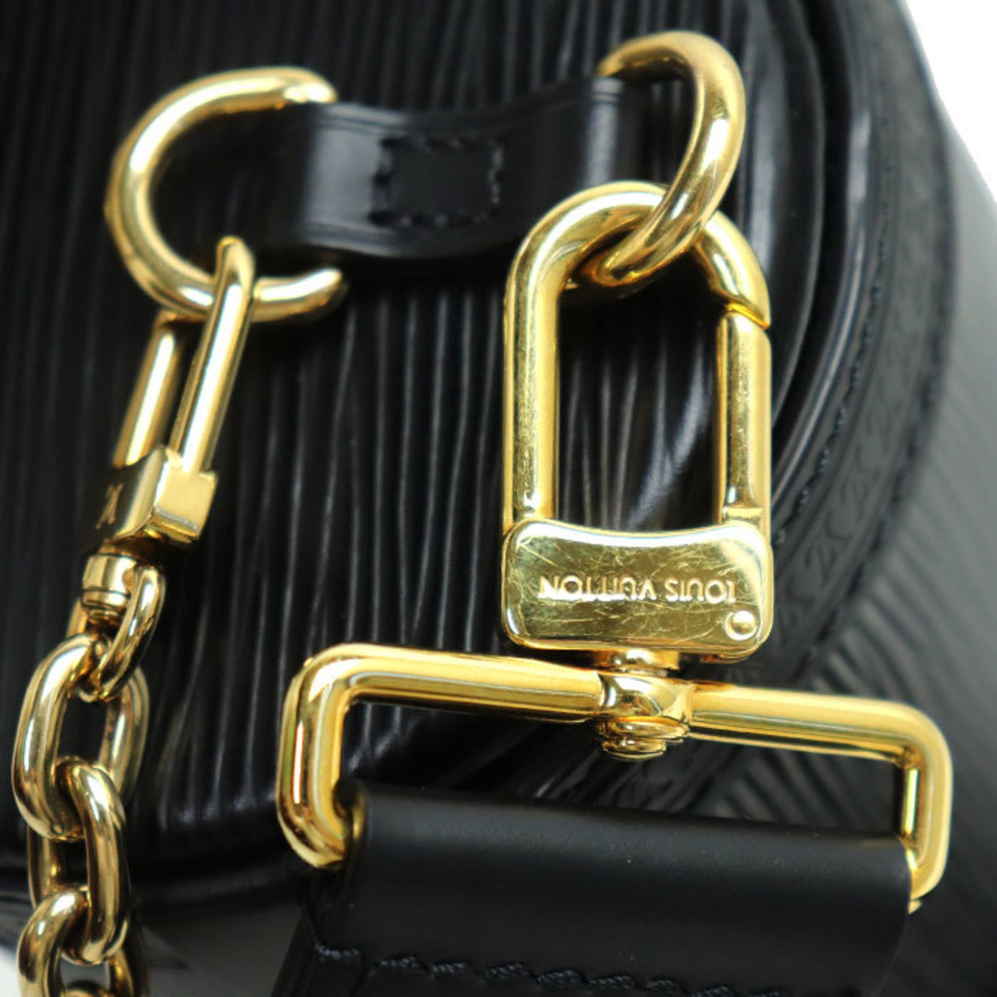 LOUIS VUITTON Papillon Trunk 2-Way Shoulder Bag Black M58655 Women's