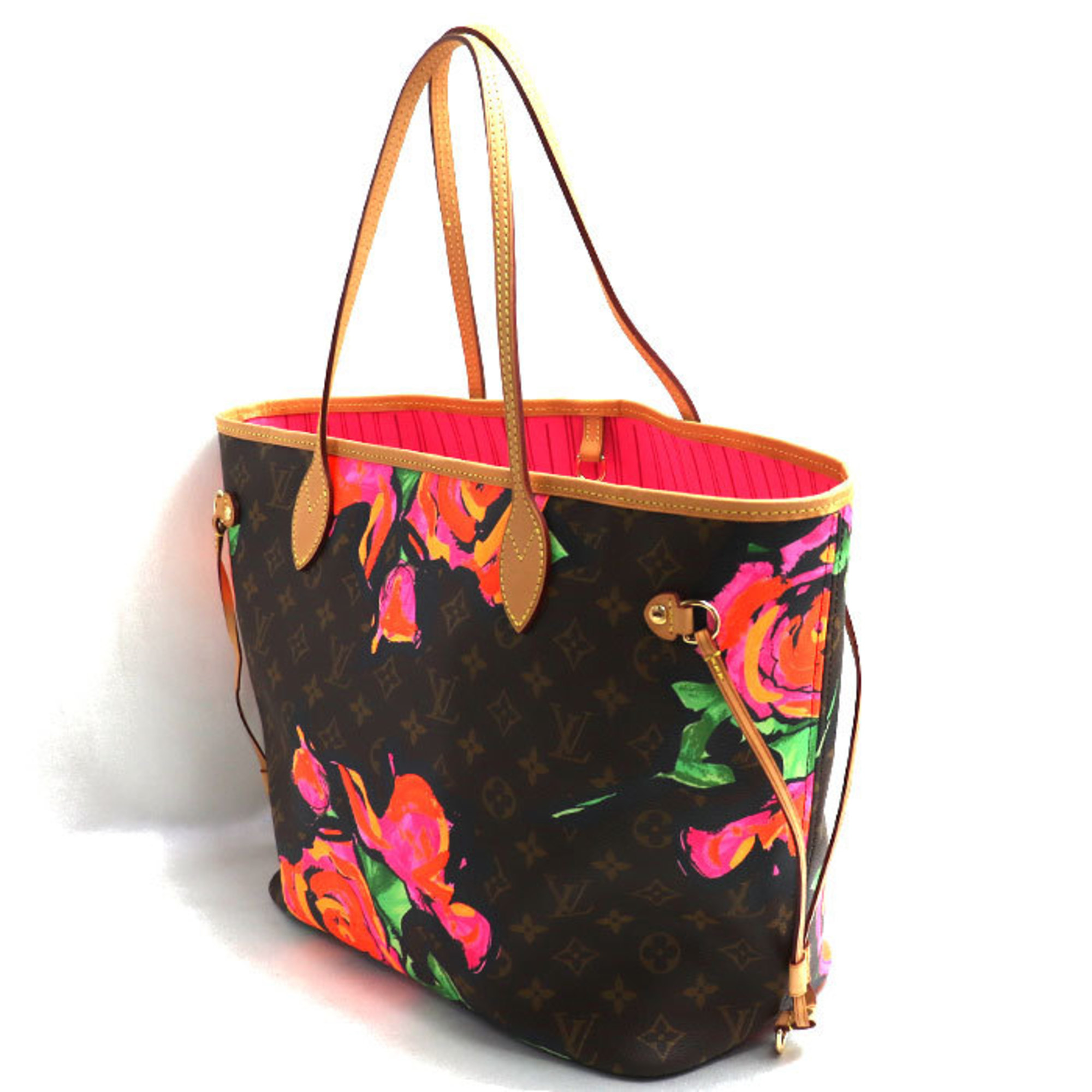 LOUIS VUITTON Louis Vuitton Neverfull MM Tote Bag Monogram Rose Brown Multi M48613 Women's