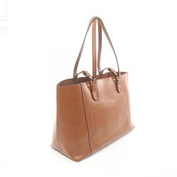 Miu Miu Miu SOFT CALF Tote Bag Leather Women's Brown 5BG028