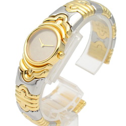 BVLGARI Parentesi Watch K18 (Yellow Gold) Stainless Steel Ladies Grey BJ01