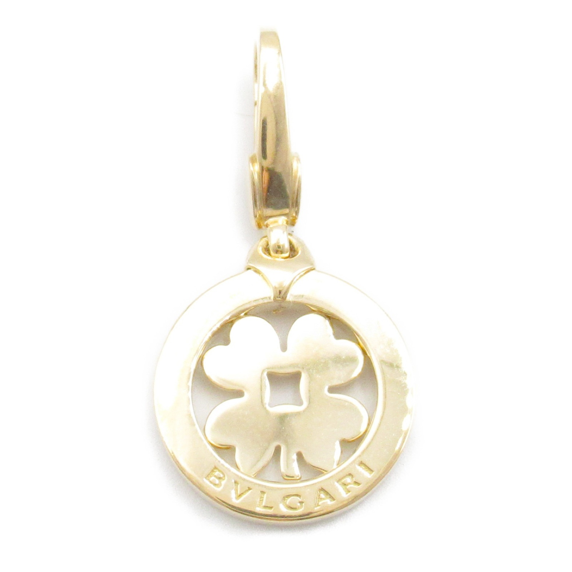 BVLGARI Tondo Clover Charm Top Pendant K18 (Yellow Gold) Women's Gold