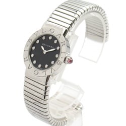 BVLGARI Bulgari Bvlgari Tubogas 12P Diamond Watch Stainless Steel Ladies Black BBL26 2TS