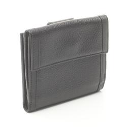 BVLGARI Doppiotondo Bi-fold Wallet Leather Men's Black 26203