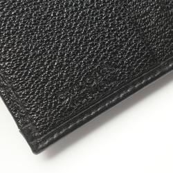 BVLGARI Doppiotondo Bi-fold Wallet Leather Men's Black 26203