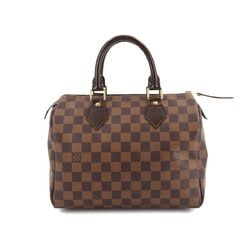 Louis Vuitton Damier Speedy 25 Handbag Ebene Brown N41532 Gold Hardware