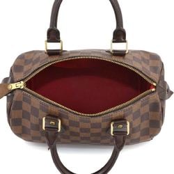 Louis Vuitton Damier Speedy 25 Handbag Ebene Brown N41532 Gold Hardware