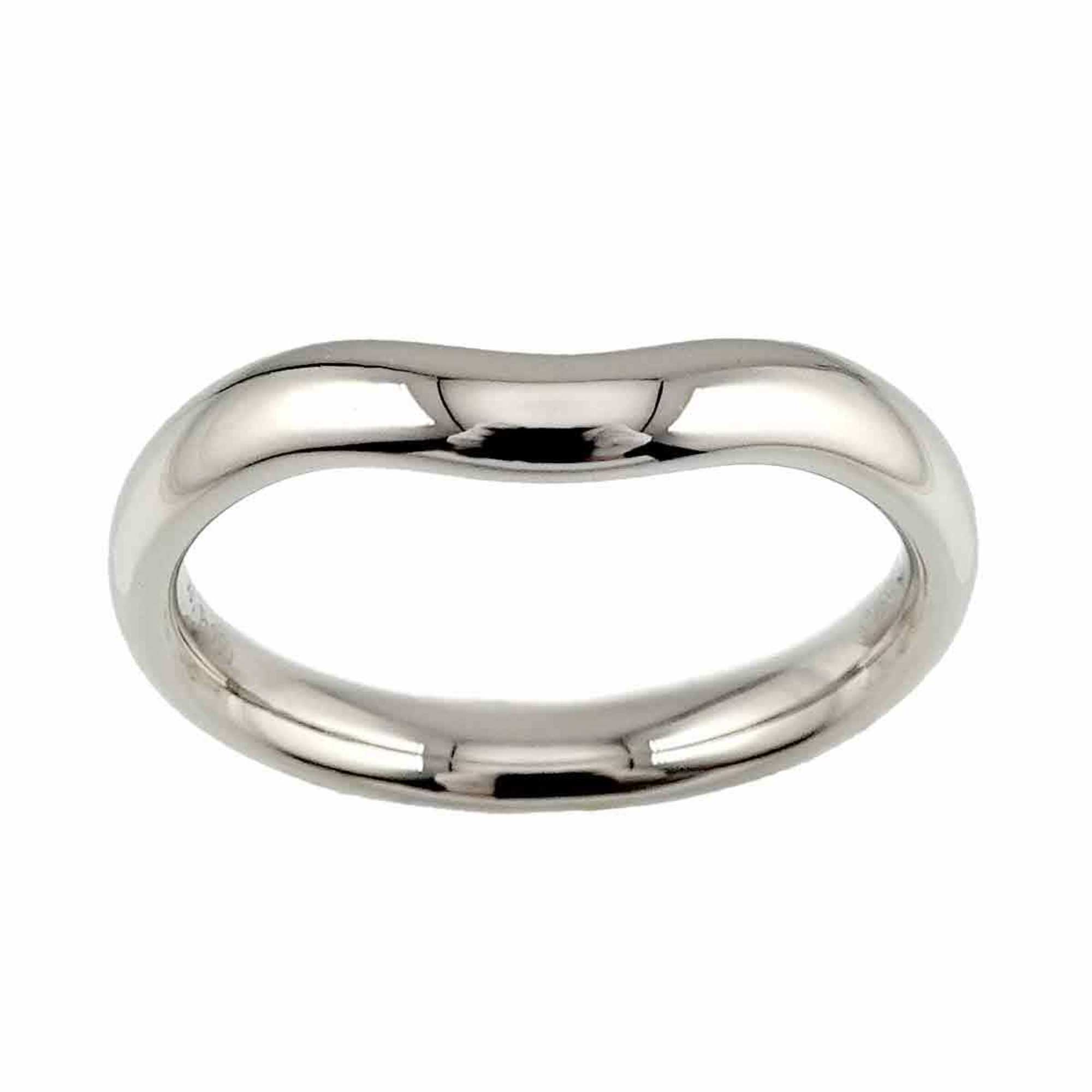 Tiffany & Co. Wide Curved Band Ring Pt Platinum