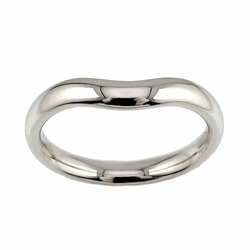 Tiffany & Co. Wide Curved Band Ring Pt Platinum