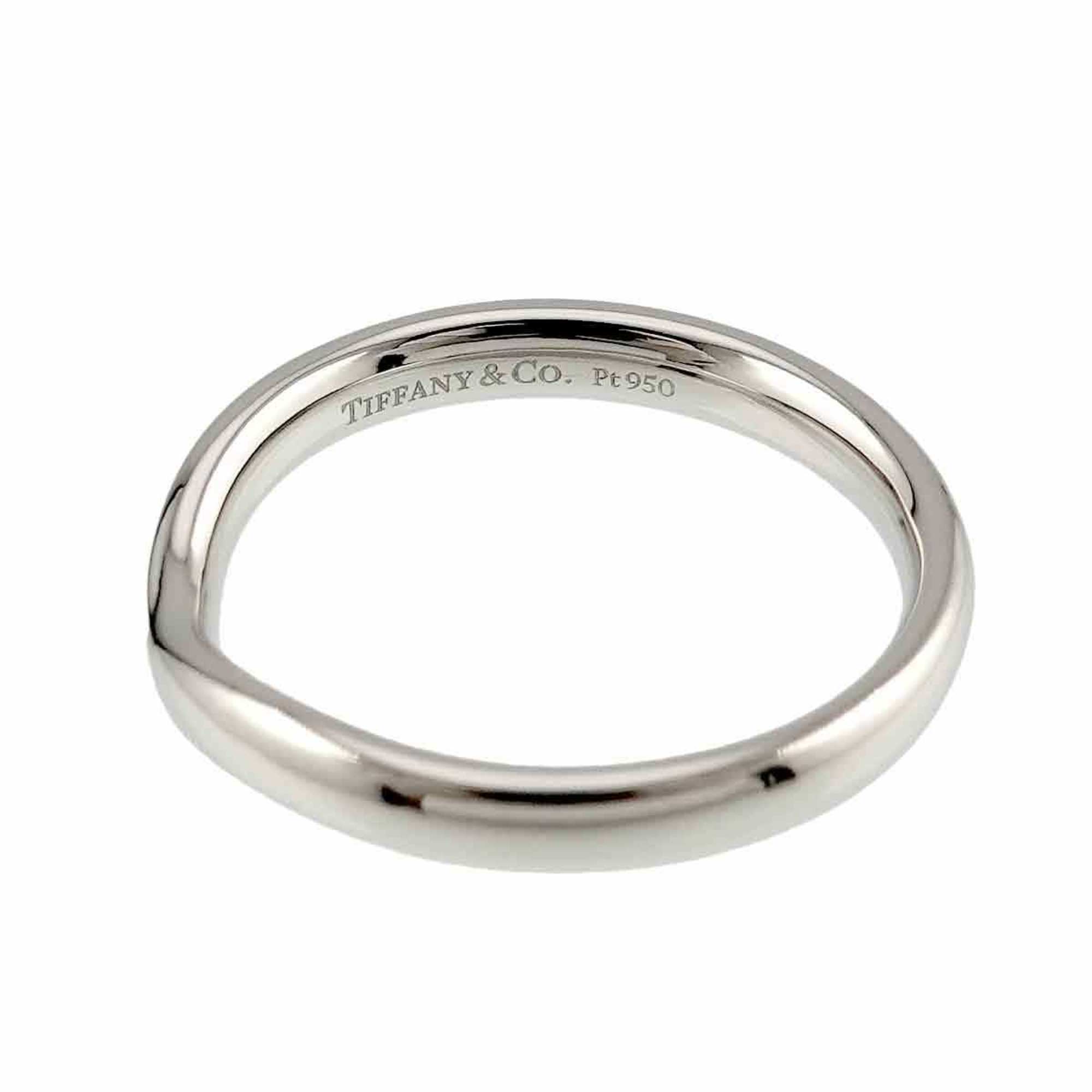 Tiffany & Co. Wide Curved Band Ring Pt Platinum