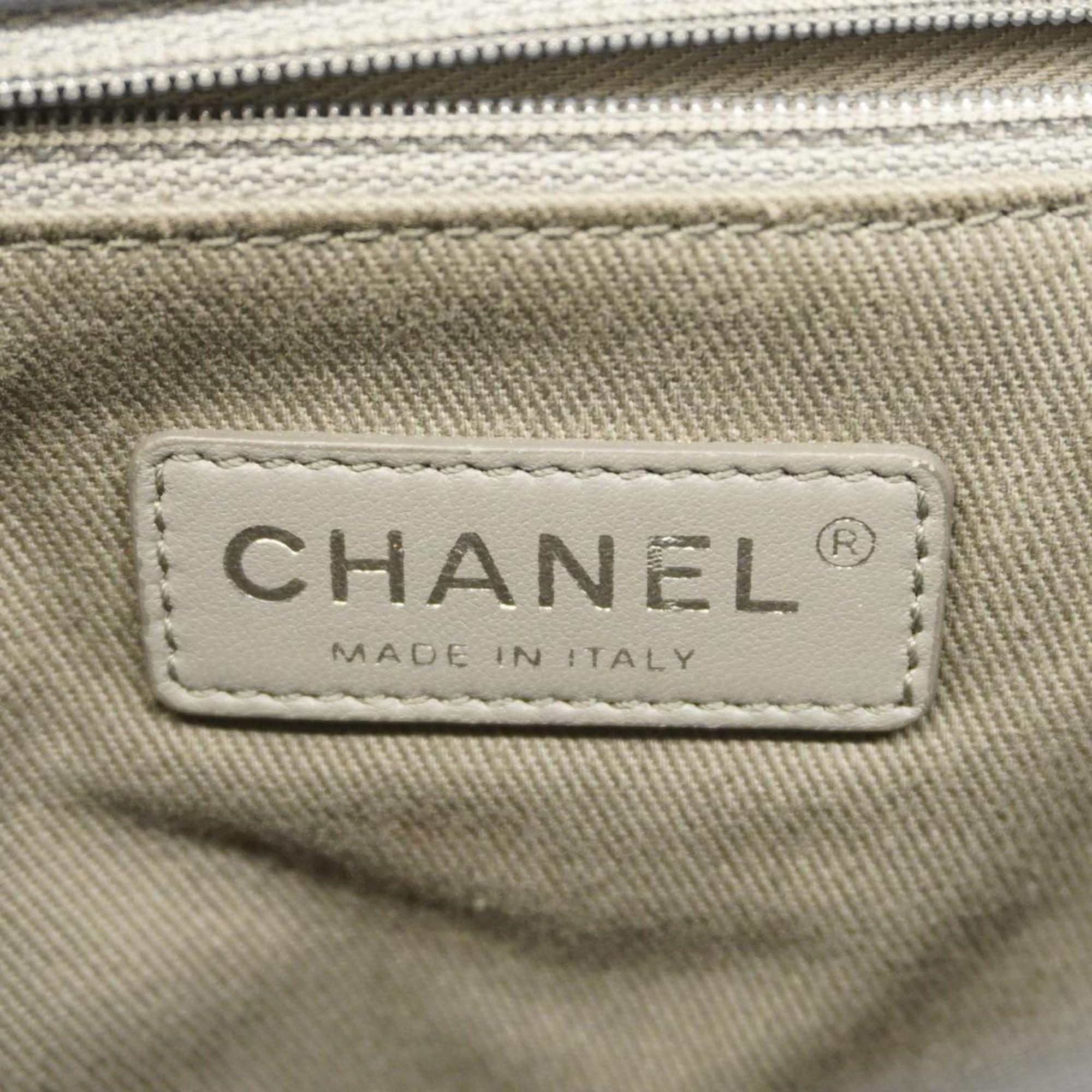 Chanel Shoulder Bag Matelasse Boy Chain Lambskin Grey Women's