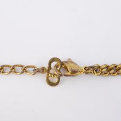 Christian Dior Necklace Padlock Key GP Plated Gold Women's