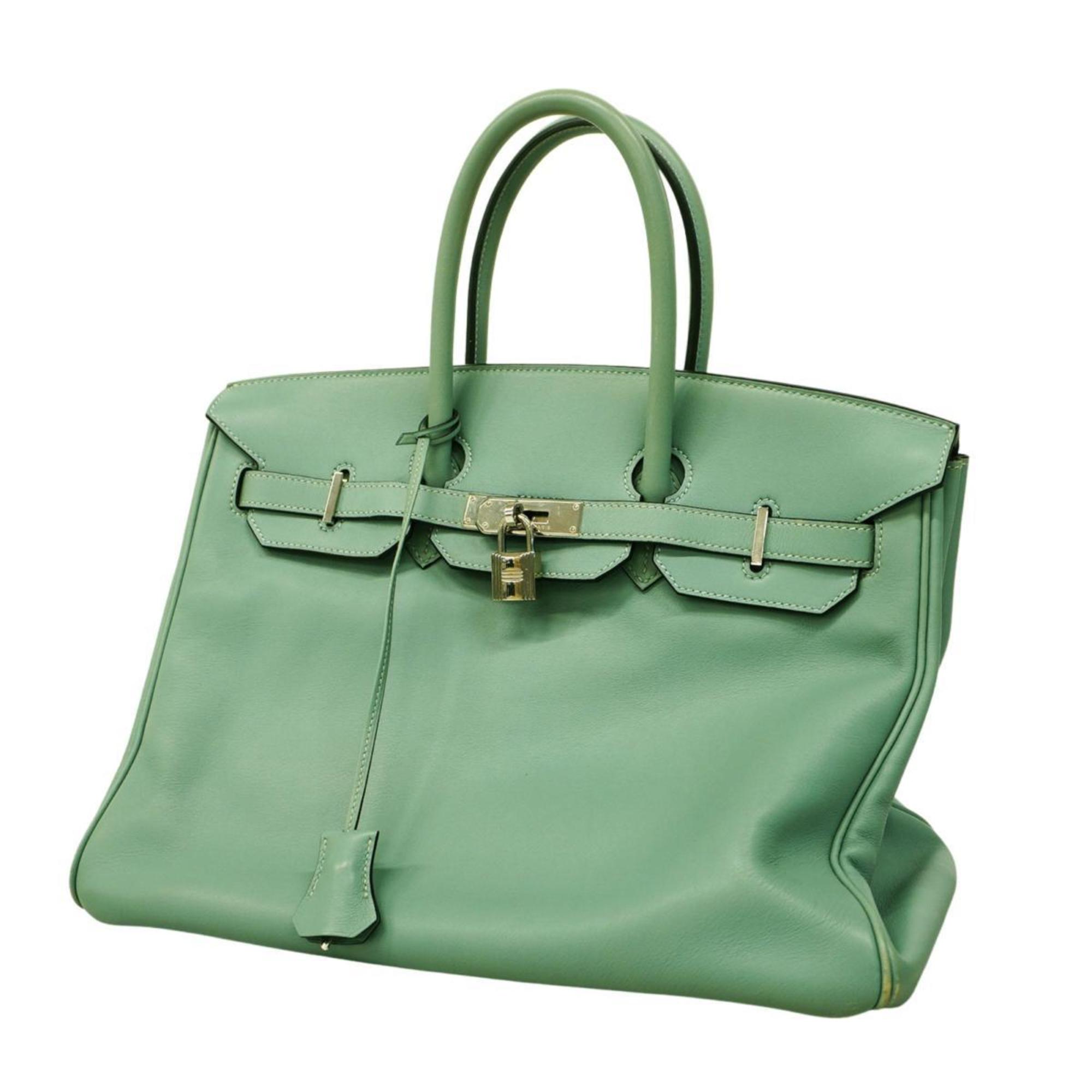 Hermes handbag Birkin 35 □M engraved Swift Ciel Ladies