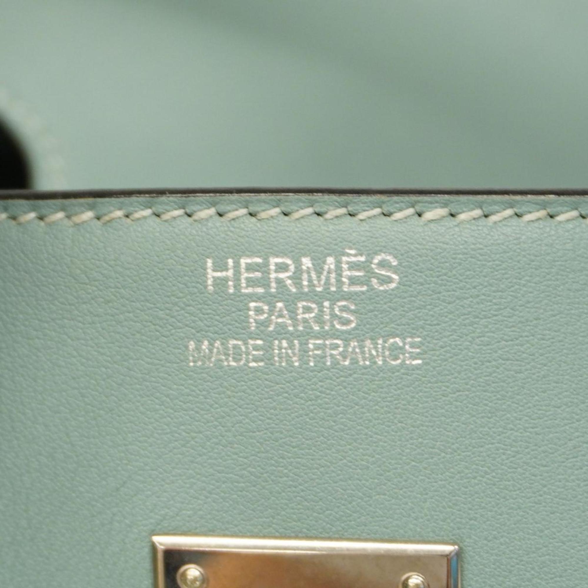 Hermes handbag Birkin 35 □M engraved Swift Ciel Ladies