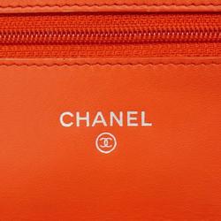 Chanel Shoulder Wallet Matelasse Chain Patent Leather Red Women's