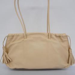 Gucci Shoulder Bag 001 4403 Leather Beige Women's