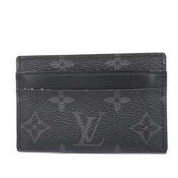 Louis Vuitton Business Card Holder/Card Case Monogram Eclipse Porte Carte Double M62170 Black Men's