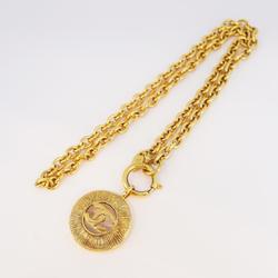 Chanel Necklace Coco Mark Circle GP Plated Gold Women's