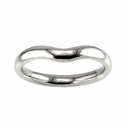 Tiffany & Co. Wide Curved Band Ring Pt Platinum