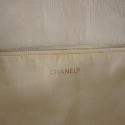 Chanel Tote Bag Chain Shoulder Canvas Navy Women's