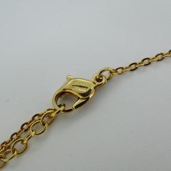 Christian Dior Necklace Rhinestone GP Plated Gold Women's