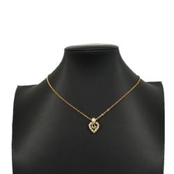 Christian Dior Necklace Rhinestone GP Plated Gold Women's