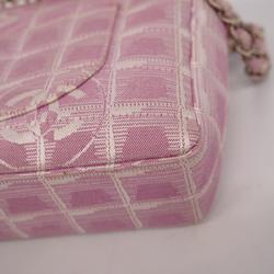 Chanel Shoulder Bag New Travel Nylon Pink Women's