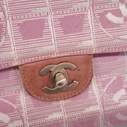 Chanel Shoulder Bag New Travel Nylon Pink Women's